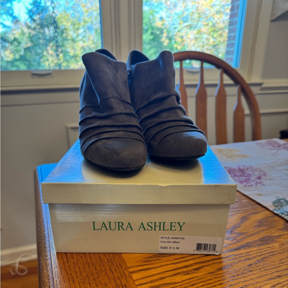 Laura Ashley Charcoal Ankle Boots